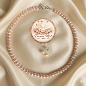 Sophisticated Pinkish Ivory Luxury Pearls Set- CA-120
