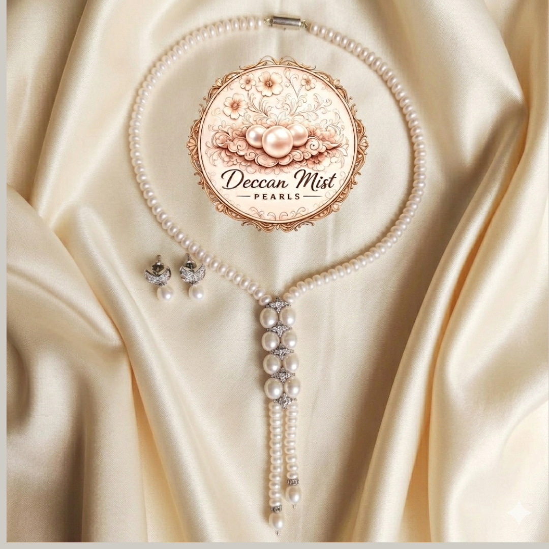 Lumiere  Pearl Cascade Necklace -CA125