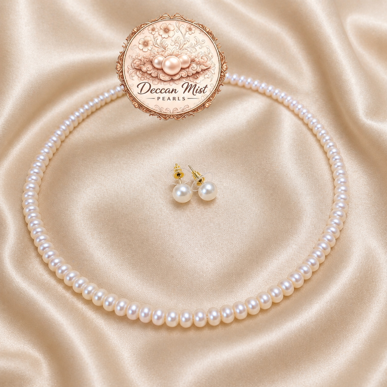 Rose Mist Organic Pearl Set. CA 124