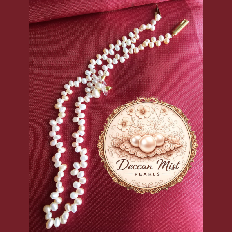 Pinkish Ivory Lustrous Pearls CA-117
