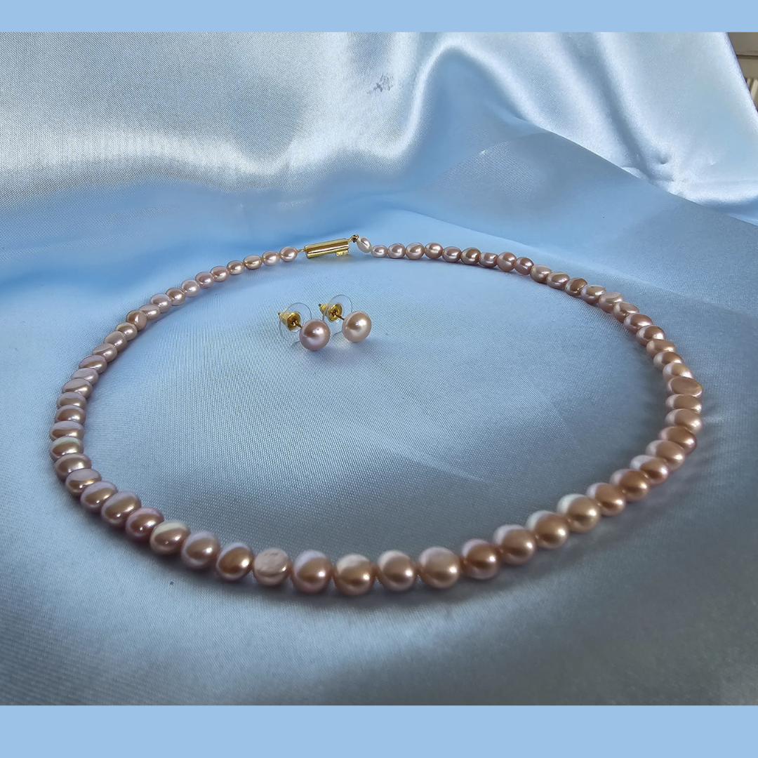 Blush Mist Pearls Set. CA-113