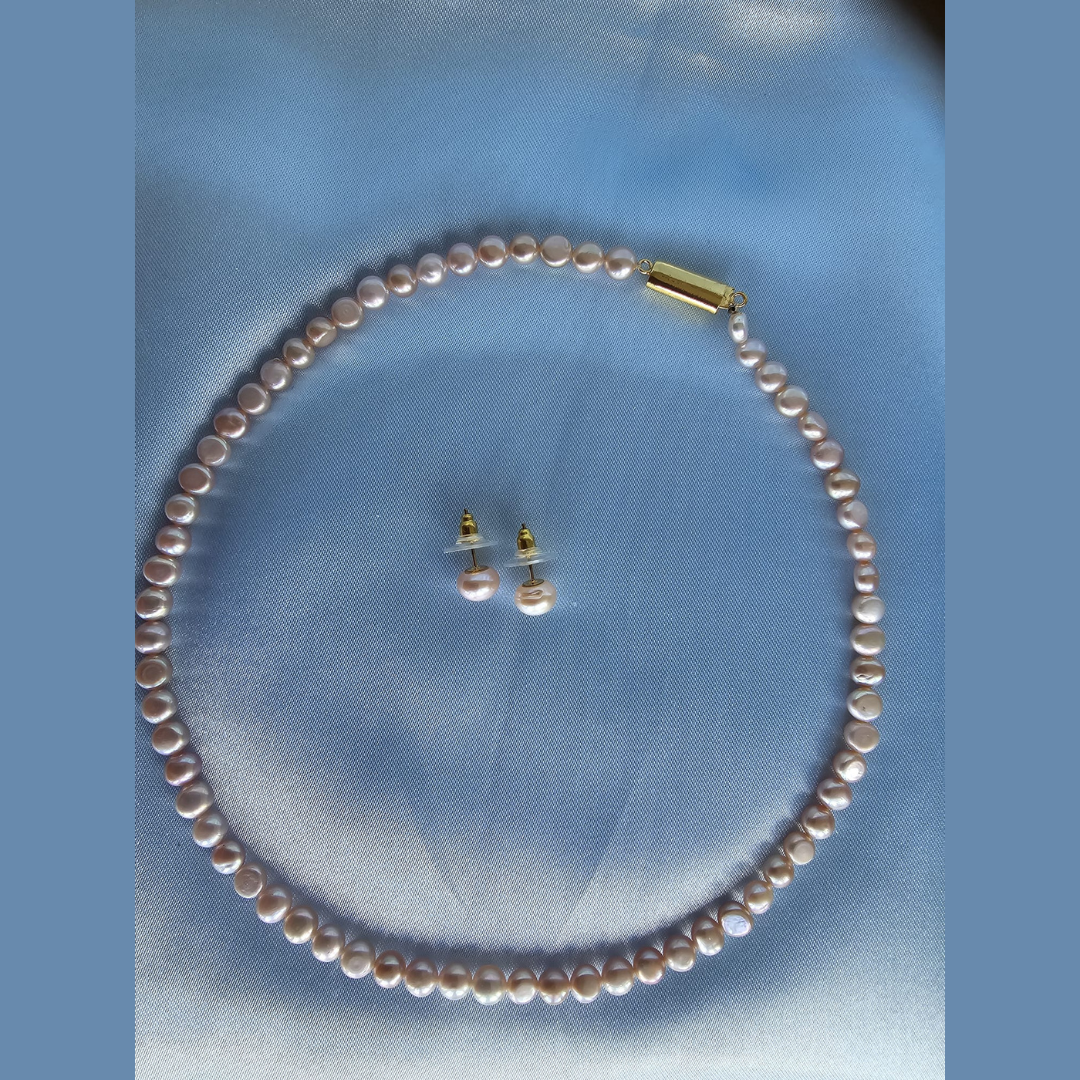 Blush Mist Pearls Set. CA-113